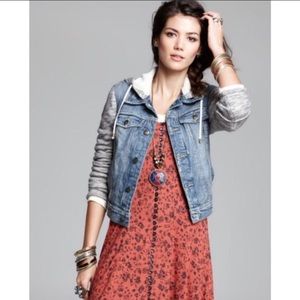 Free People Distressed Denim Jacket
